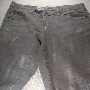 Mossimo 12-fit3 skinny stretch denim jeans/pants gray w-metallic silver